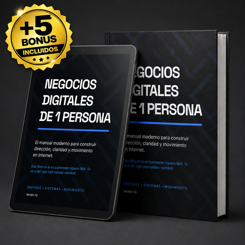 Negocios Digitales de 1 Persona incluyendo cinco bonus complementarios.